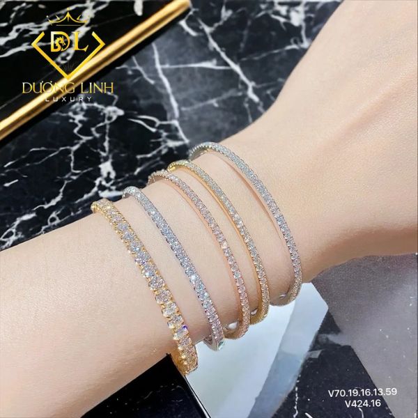 BST Lắc Tay Kim Cương Tennis 